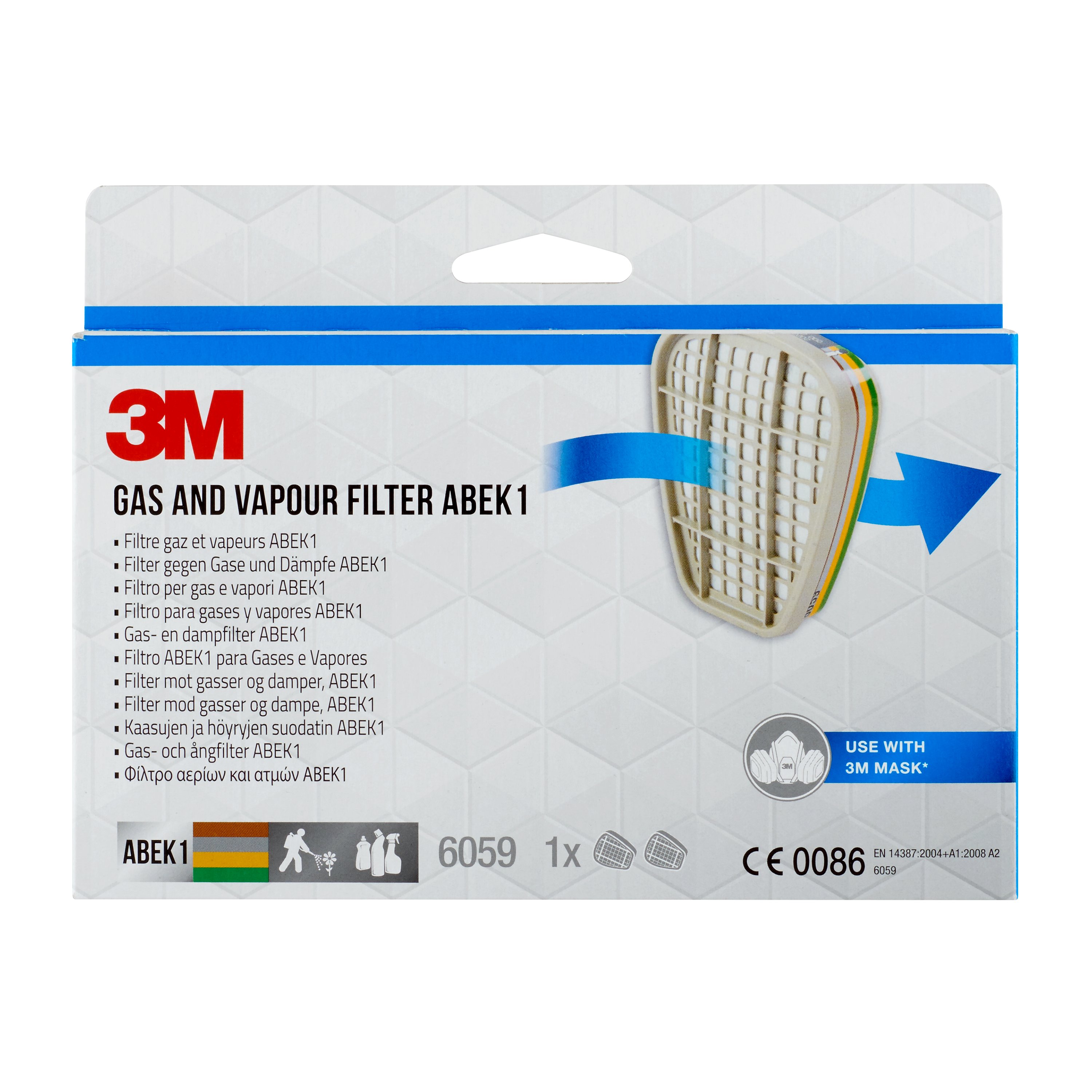 3M 6059 Filter ABEK1 gegen Gase und Dämpfe