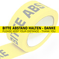 Markierungsklebeband "Bitte Abstand halten - Danke" Markierungsklebeband "Bitte Abstand halten - Danke"