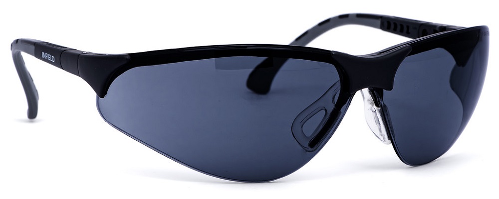 Bügelbrille Terminator Polarisation schwarz kratzfest grau