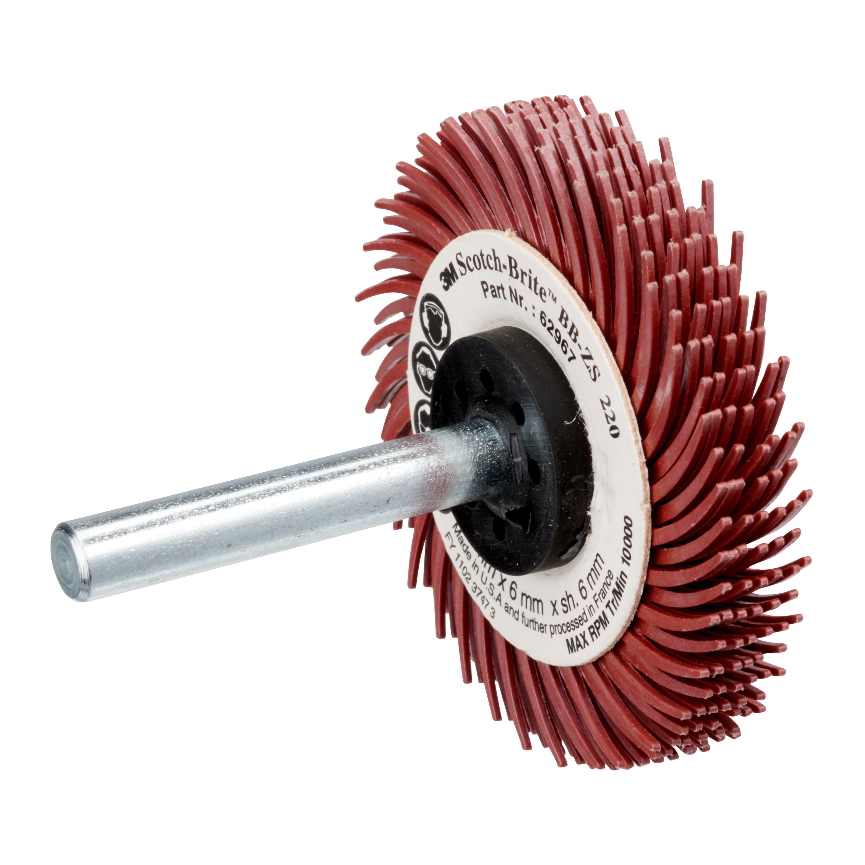 3M BB-ZS Scotch-Brite Bristle Disc mit Schaft 50 x 6mm