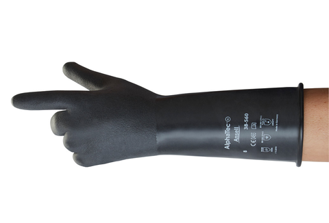 Chem. Schutzhandschuhe AlphaTec Butyl Plus 38-560 schwarz