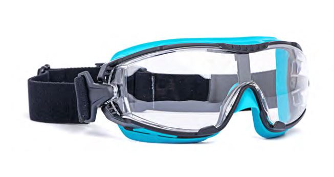 Vollsichtbrille Defendor schwarz/türkis beschlagfrei kratzresistent klar Vollsichtbrille Defendor schwarz/türkis beschlagfrei kratzresistent klar
