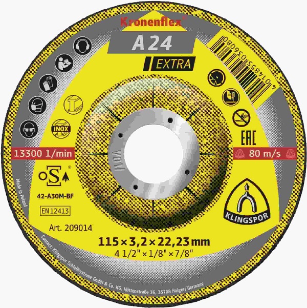 Klingspor A 24 Extra Kronenflex Trennscheibe Klingspor A 24 Extra Kronenflex Trennscheibe
