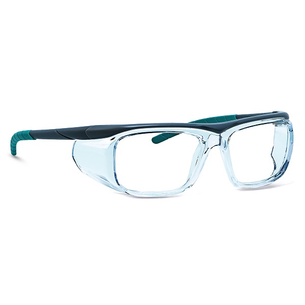 Schutzbrille Vision10 Schutzbrille Vision10 mit schwarz-grünen Brillenbügeln