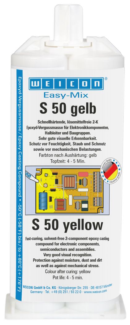 WEICON Easy-Mix S 50 Epoxid-Klebstoff gelb