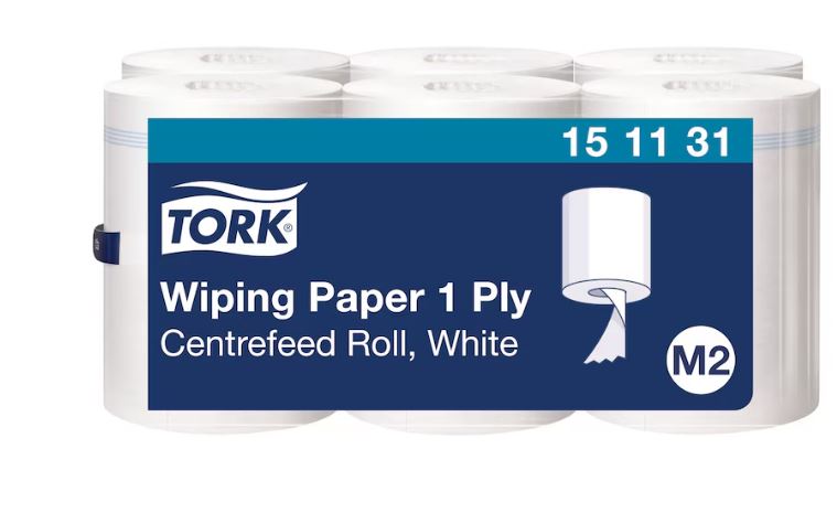 Wischtuch Tork M2 Mehrzweck Innenabrollung 1-lagig weiss Recycling