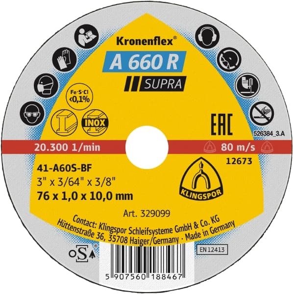 Klingspor A 660 SUPRA Trennscheibe 368876