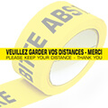 Markierungsklebeband "Veuillez garder vos distances - Merci"
