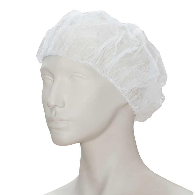 Vlies-Haube WIROS efficient wiroBRACE PP Barett weiss Beutel