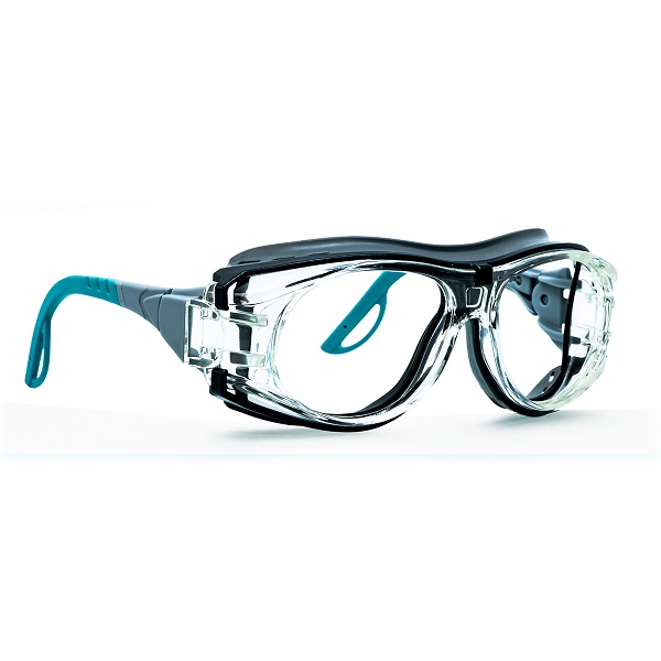 Schutzbrille Optor Plus Kristall Schutzbrille Optor Plus Kristall mit grünem Rahmen