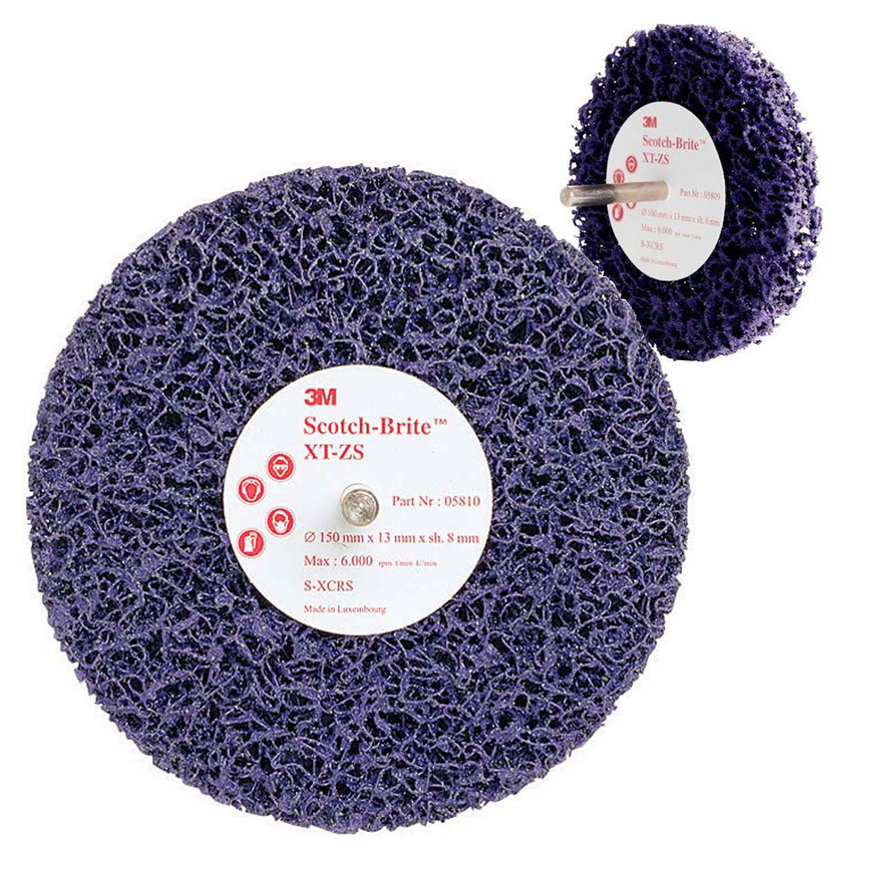 3M XT-ZS Grobreinigungsscheibe mit Schaft